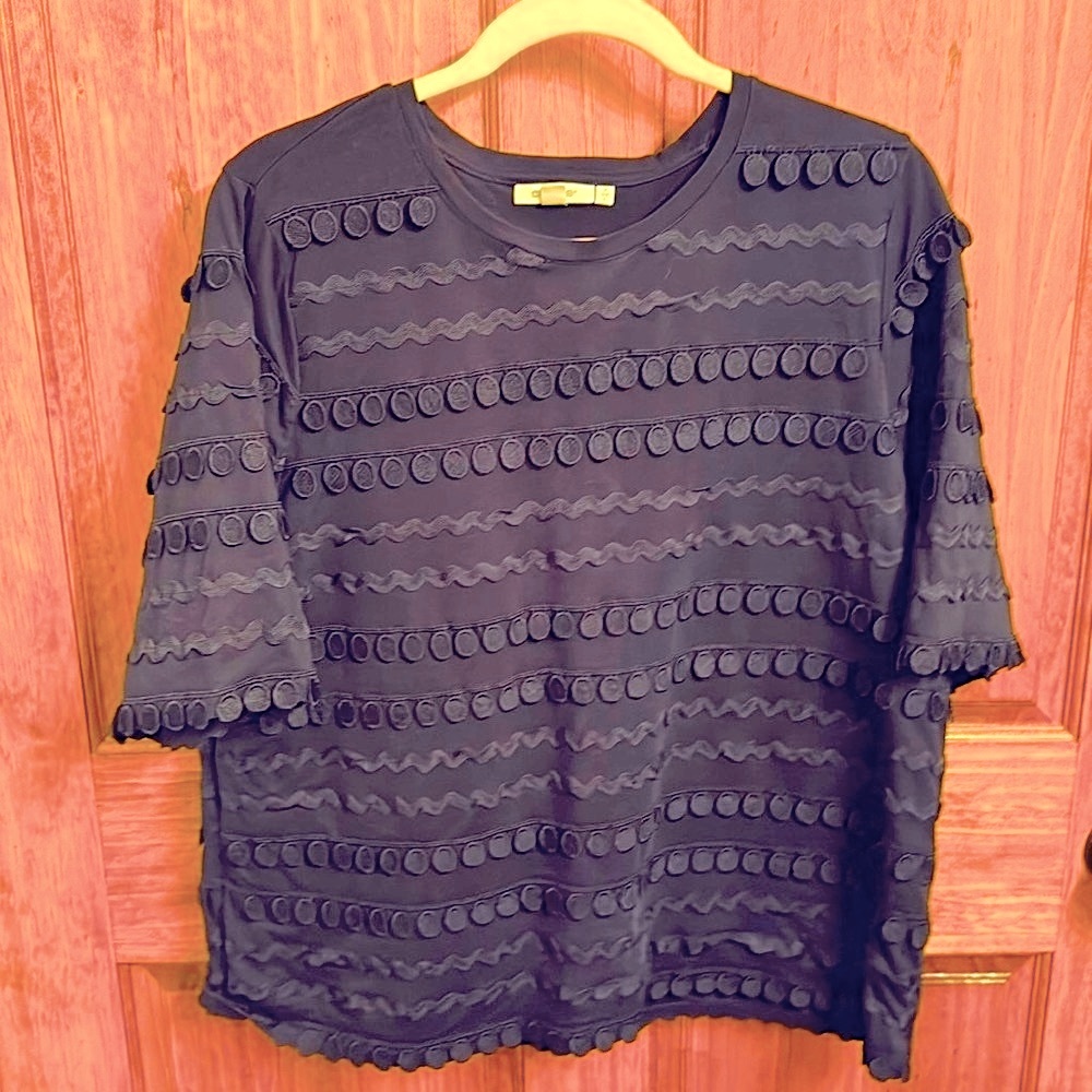 Chico’s ladies large navy blouse. Size 2 /L